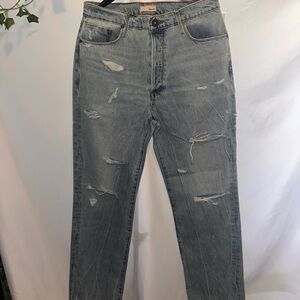 Dyson Light Wash Distressed Straight Jeans
